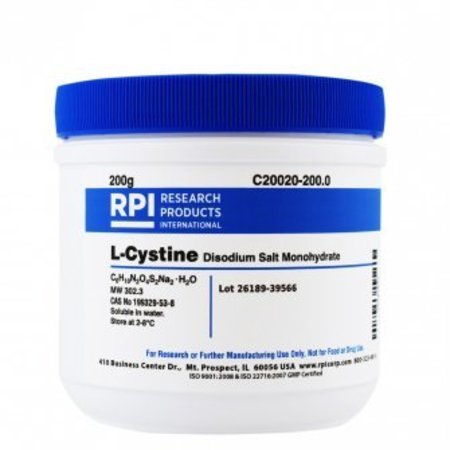 RPI L-Cystine Disodium Salt Monohydrate, 200 G C20020-200.0